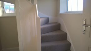 Man made carpets to stairs