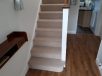 Natural 80 20 twist pile carpet stairs