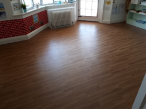 Class Room - Wood Strip Vinyl Flooring